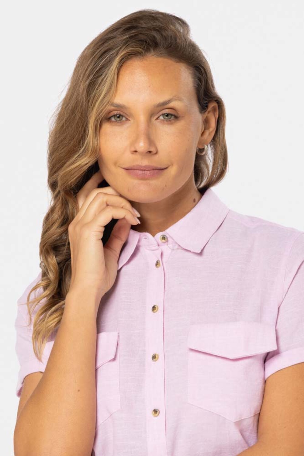 CAMISA DE LINO Rosa