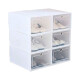 Kit 6 Organizador de zapatos en plástico apilable Blanca