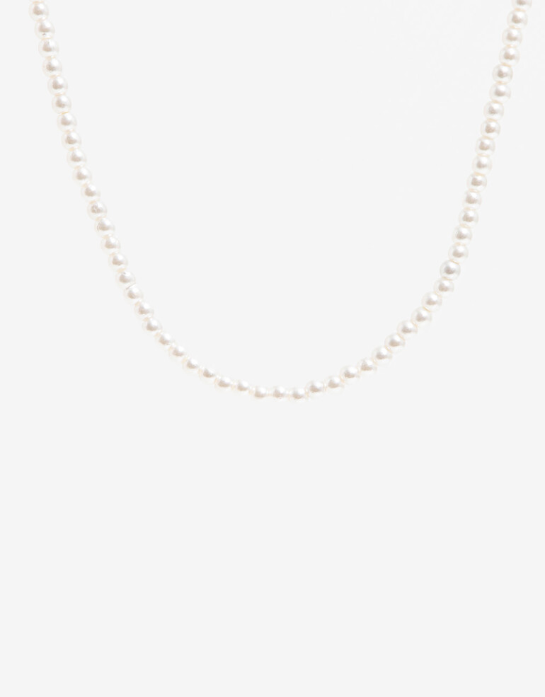 Collares Cortos Perla Collar Con Perlas - Dorado