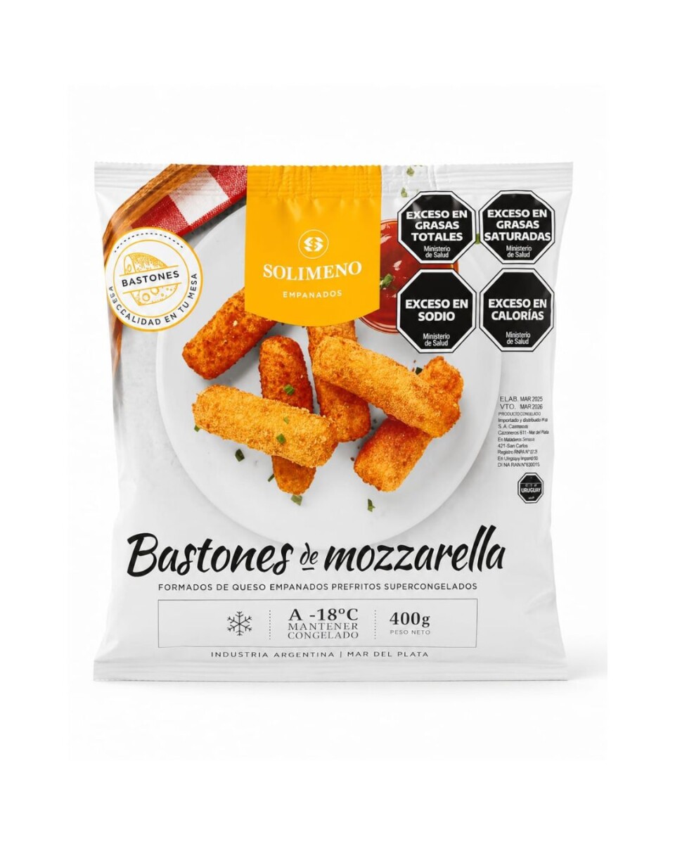 BASTONES DE MUZZARELLA SOLIMENO 400GRS 