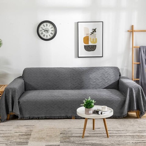 Manta para sillón y cama 130x180cm gris