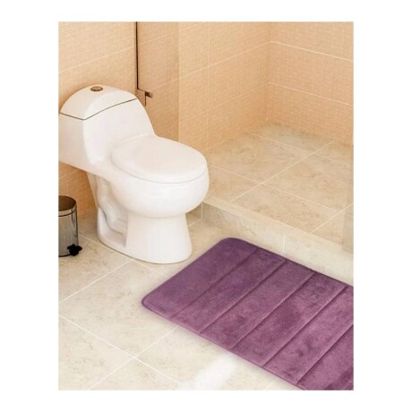 Alfombra de Baño Rectangular Antideslizante con Memoria 43x61cm Purpura Alfombra de Baño Rectangular Antideslizante con Memoria 43x61cm Purpura