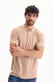 Remera Polo Stripped Beige