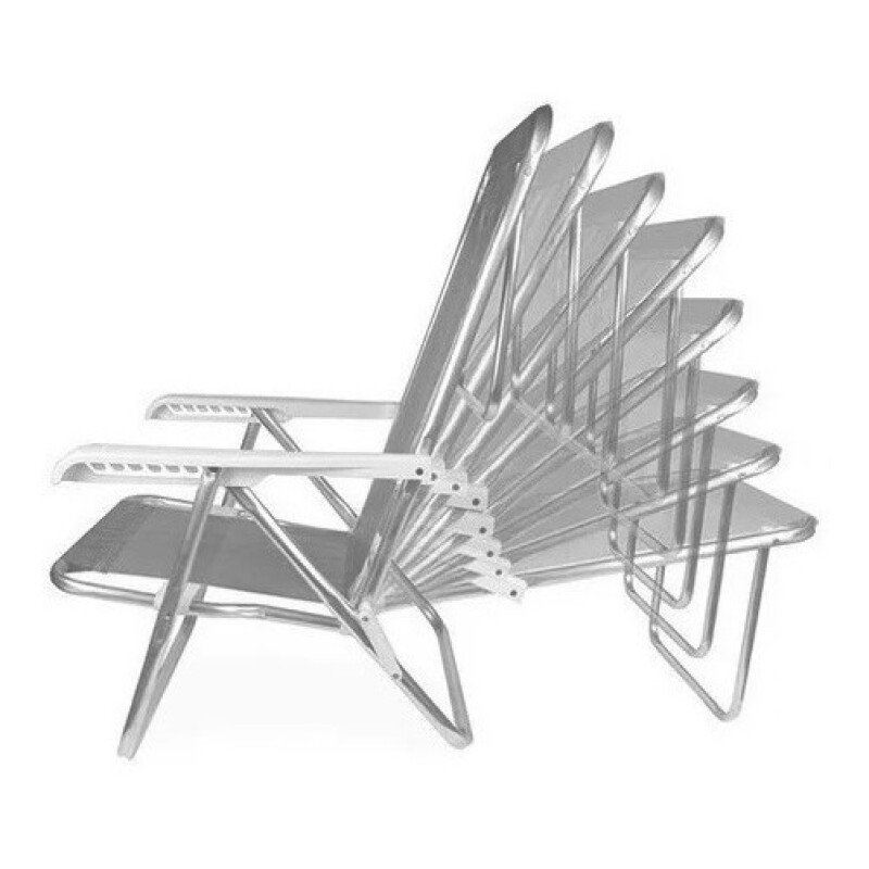 Reposera Silla Mor 8 Posiciones Reclinable Aluminio Playa Color Violeta Reposera Silla Mor 8 Posiciones Reclinable Aluminio Playa Color Violeta