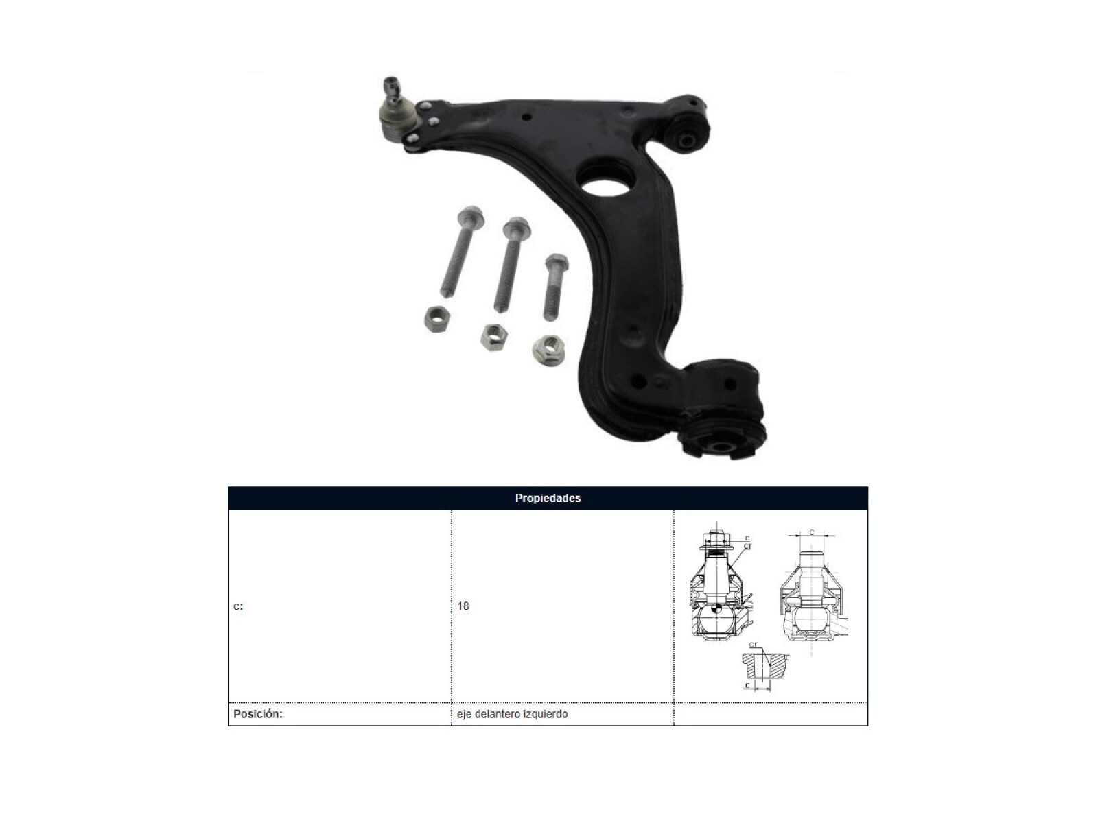 Parilla De Suspension Delantera Chev Zafira 99-12 Izq 