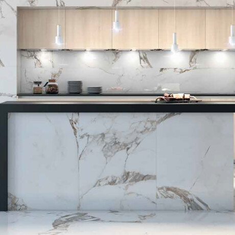 Porcelanato Marmolado Pulido 60X120Cm Piso Pared GAMAS DE BLANCO