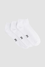 Pack x3 medias ciclista lisas Blanco