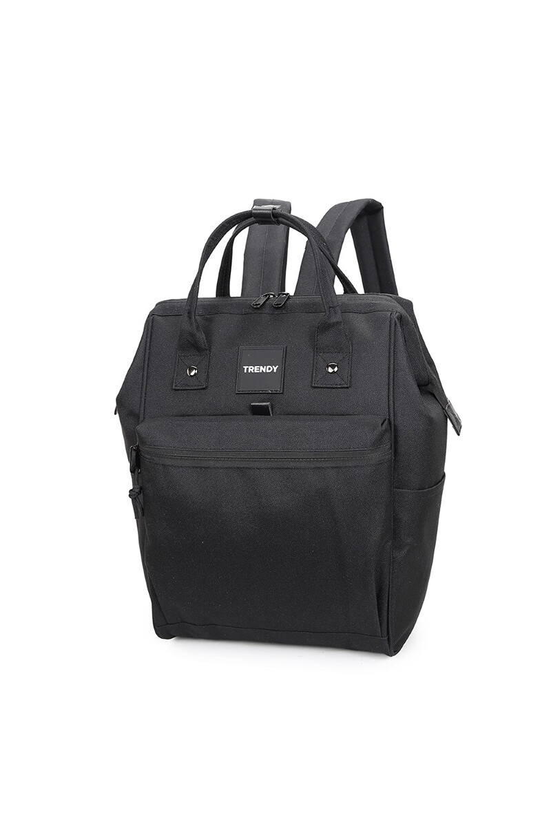 Mochila boca de pez multicierres Negro