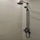 Griferia Ducha Exterior Industrial Negro Mate Aqualia NEGRO