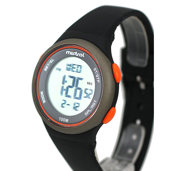 Reloj Mistral Deportivo Silicona Negro. "Producto sin caja" 0