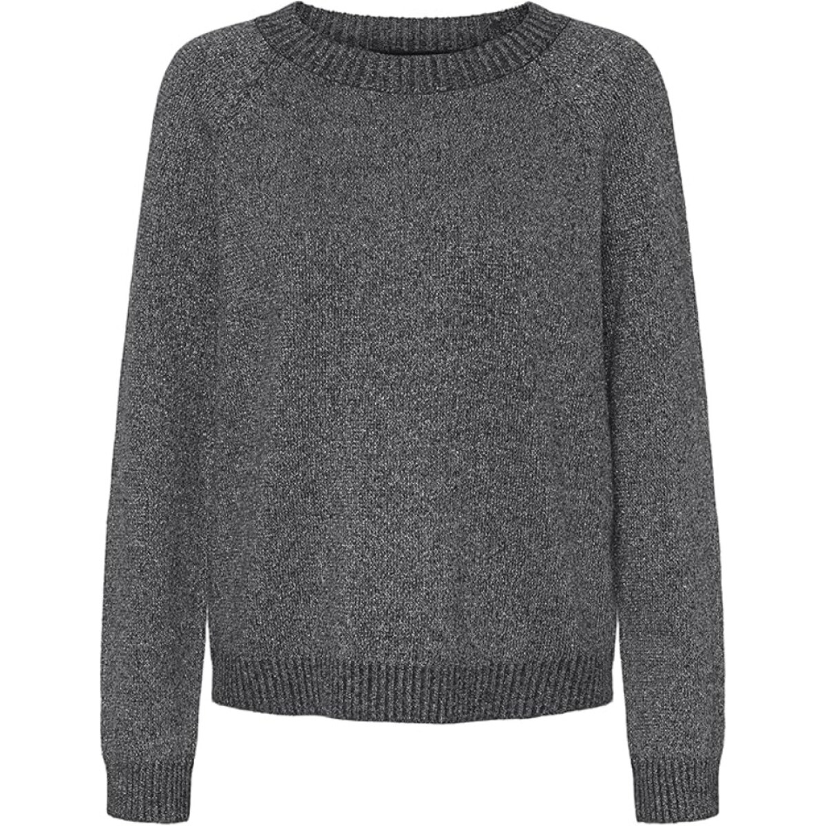 VMDOFFY LS O-NECK BLOUSE GA NOOS - ASPHALT 