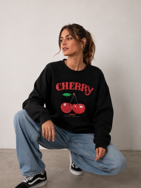 BUZO SLOWLY MGF35 CHERRY NEGRO