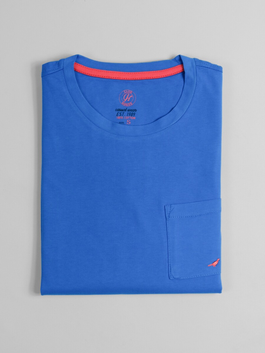 T-shirt con bolsillo - Azul Aero 