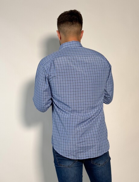 Camisa a cuadros Morfeo Celeste