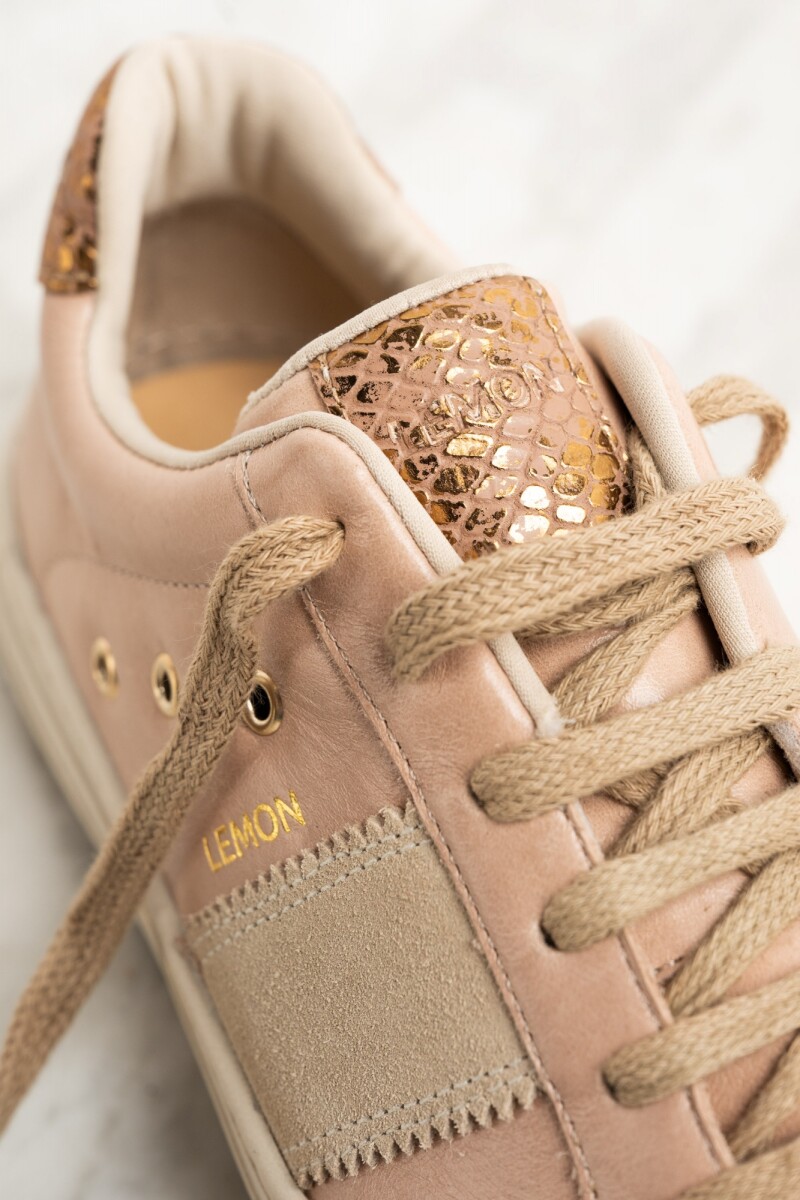 Zapatilla Cuero Rosa Viejo