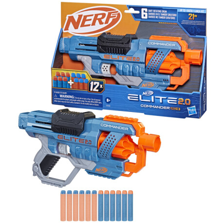 Pistola Blaster Nerf Elite 2.0 Commander 12 Dardos 001