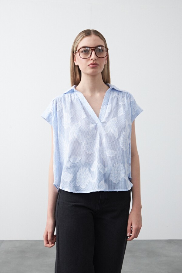 BLUSA CELINA Celeste