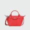 Longchamp -Cartera de cuero con logo grabado en relieve Púrpura