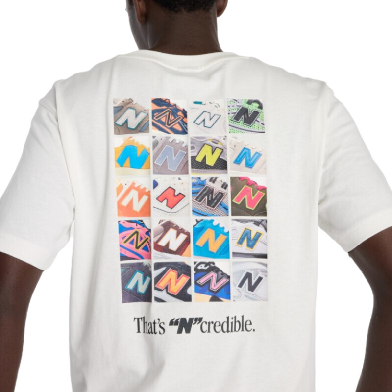 Remera New Balance N Collage - Blanco Remera New Balance N Collage - Blanco