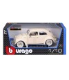 Bburago Escala 1:18 Auto de Colección Volkswagen Käfer-Beetle Blanco (1955)