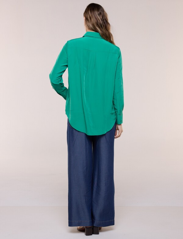 Camisa Saten VERDE