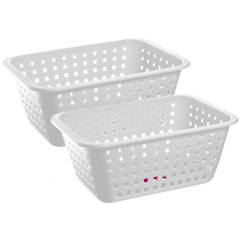 Set x2 Cestos extra grande 14 lts BLANCO