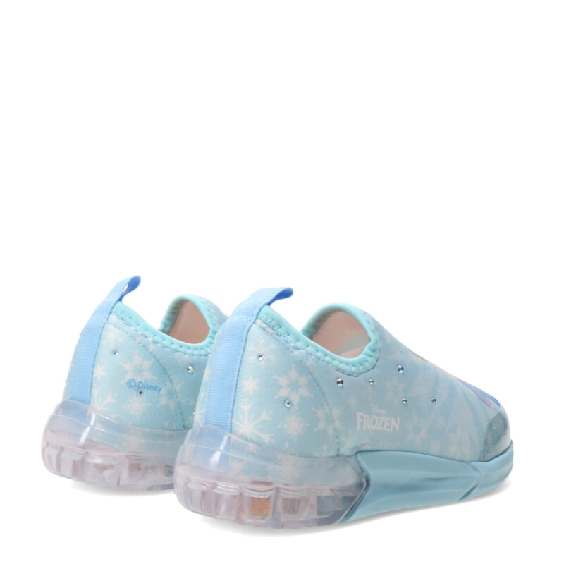 Championes Infantiles Bibi Space Frozen c/Luz Celeste - Blanco