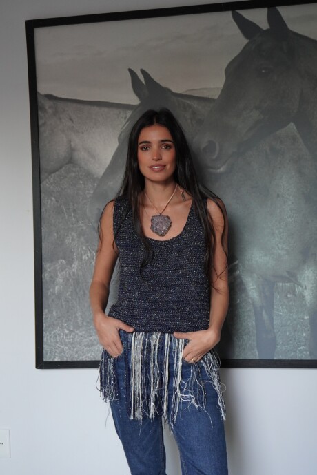 Lagoon Top vol2 Azul Marino / Plateado