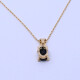 Colgante oro 18k con zafiro azul oval y 4 brillantes. Colgante oro 18k con zafiro azul oval y 4 brillantes.