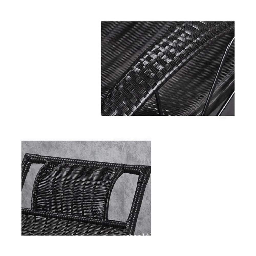 Silla Mecedora Mykonos ratán Negro