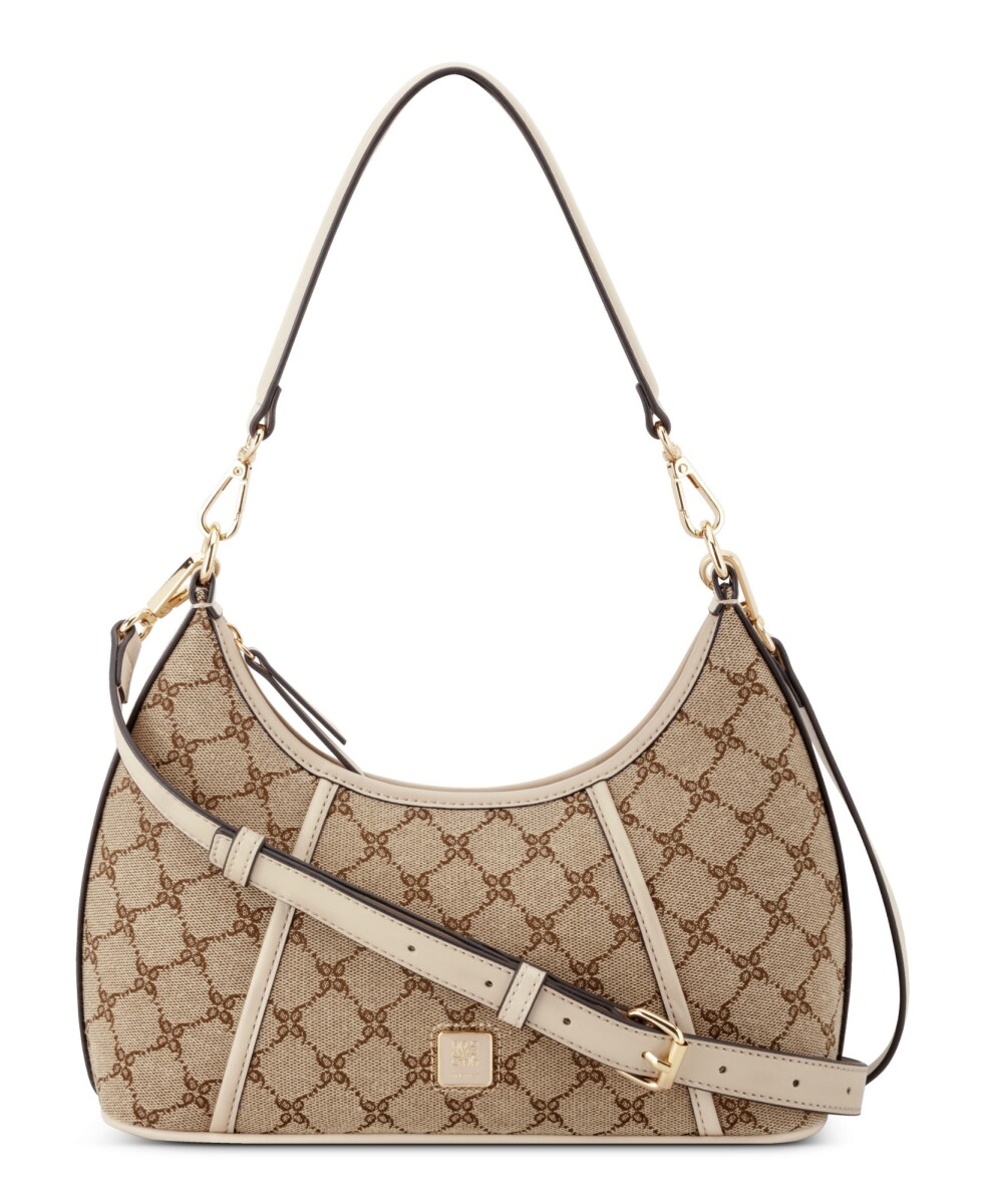 Cartera al hombro Quincie Convertible - Mocha Logo/beige 