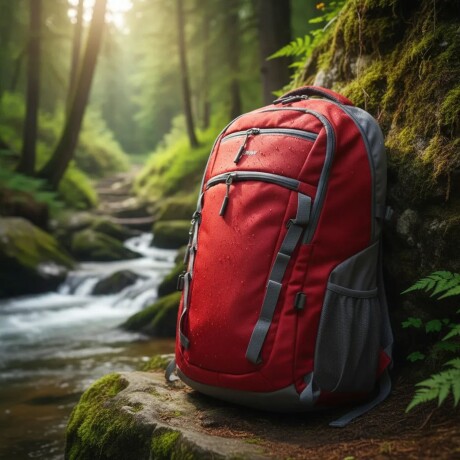 Mochila Arye Colonia 35 Litros con Portanotebook Rojo