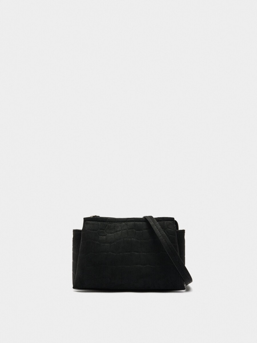 Bolso Bandolera Grabado Animal negro
