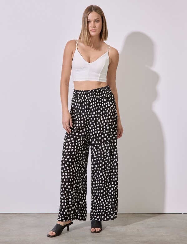 Pantalon Pull On Print NEGRO/CRUDO