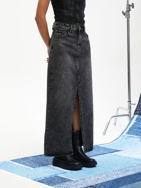 FALDA SEUTA GRIS OSCURO