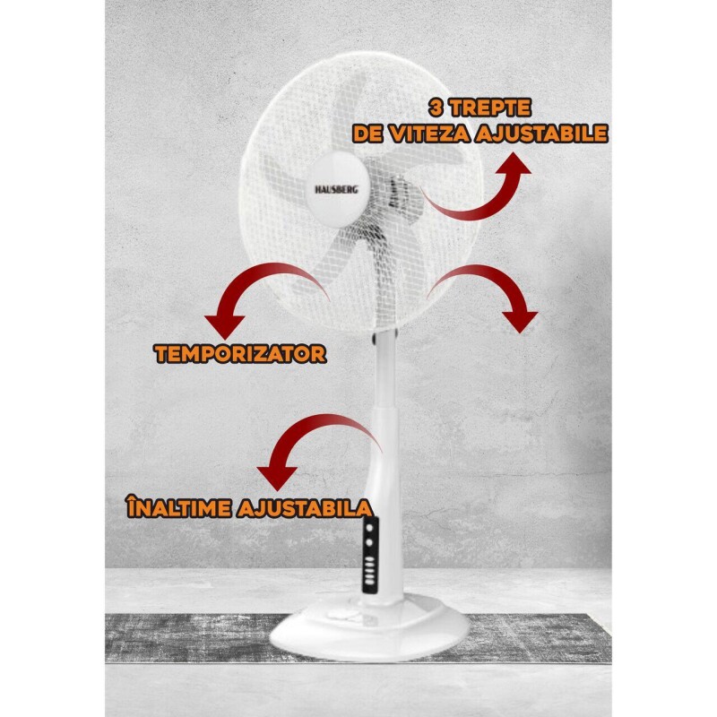 Ventilador de Pie 46 cm. Hausberg HB-5870AB Ventilador de Pie 46 cm. Hausberg HB-5870AB