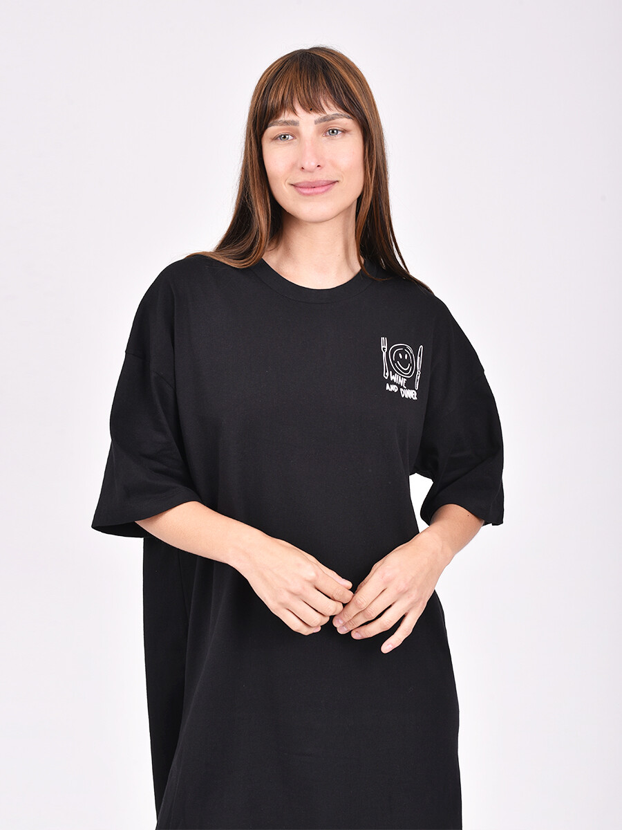 REMERA GREGA - NEGRO 
