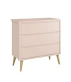 Comoda 3 cajones Infantil Theo Rosa