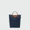 Longchamp - Cartera Tote plegable, de nylon y asa corta, Le pliage M Azul