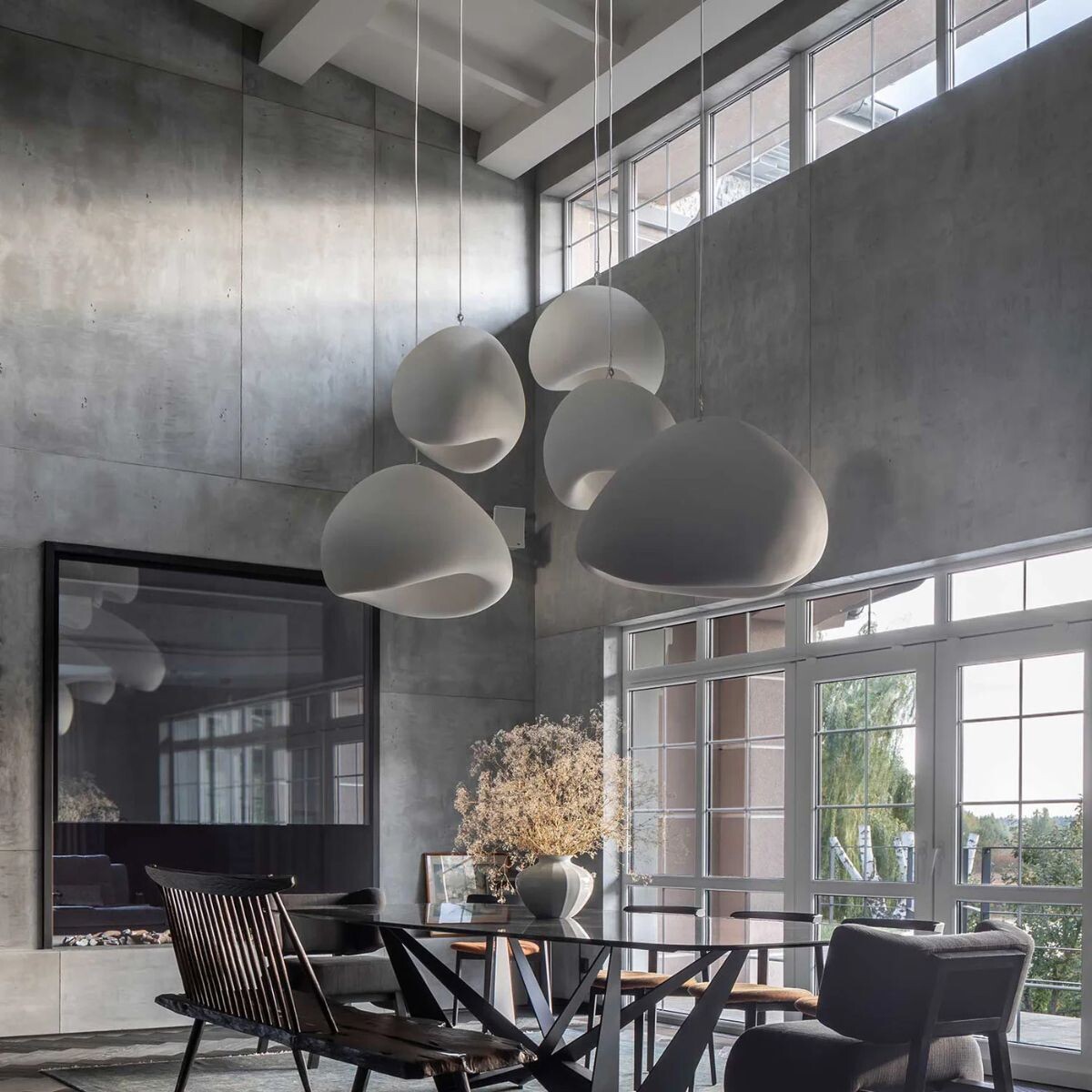 LUMINARIA DE TECHO GREY STONE Gris Medium 