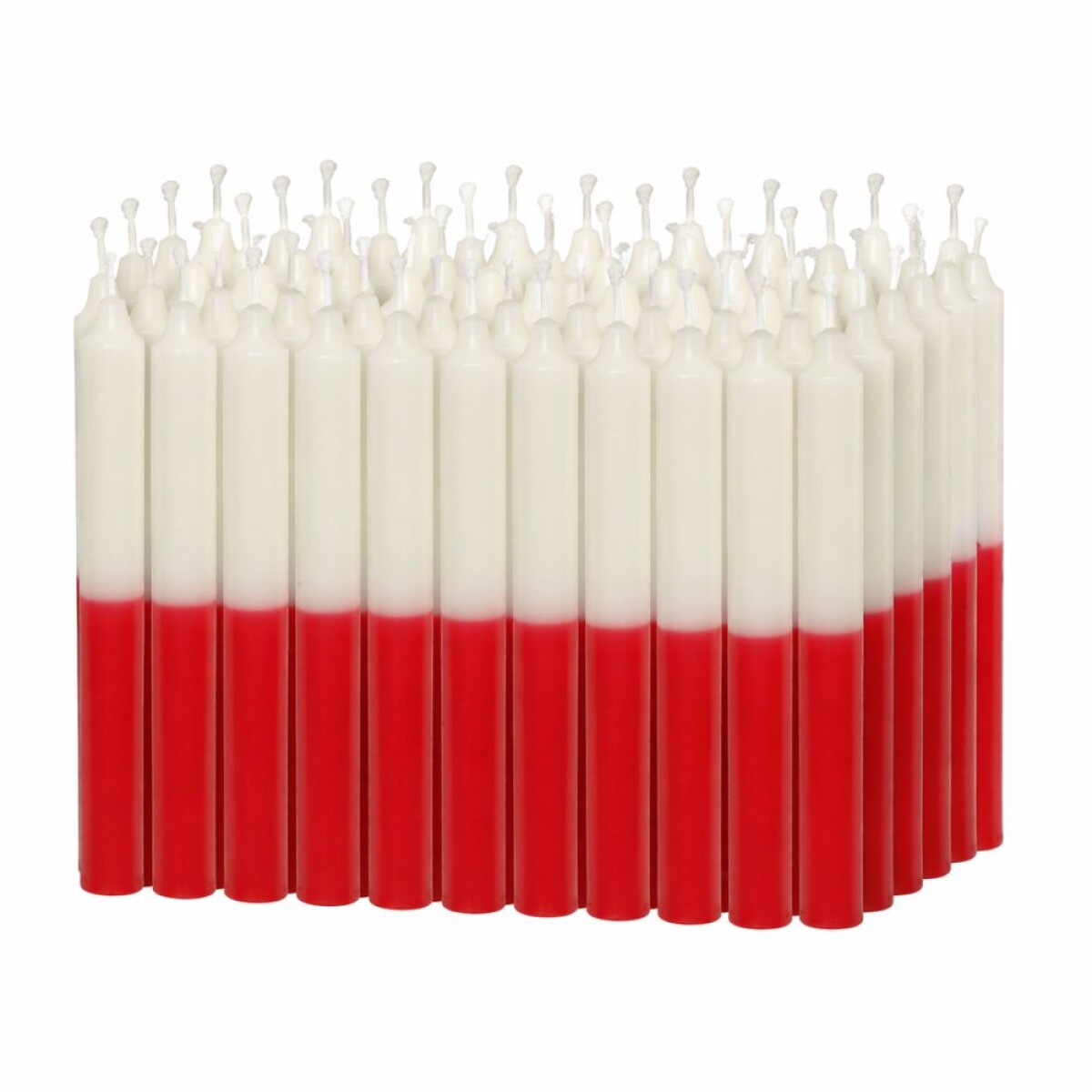 VELA N° 4 COMBINADA X50 - Blanco/rojo 