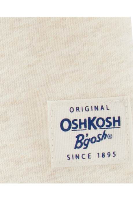 Remera henley de algodón, crema Sin color