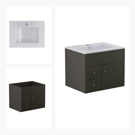 MUEBLE DE COLGAR CON BACHA LINEA CADRIA GAMAS DE MARRON