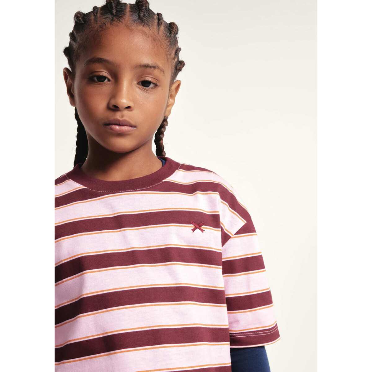 BLUSA MM FEM - ROSA COM BORDÔ 
