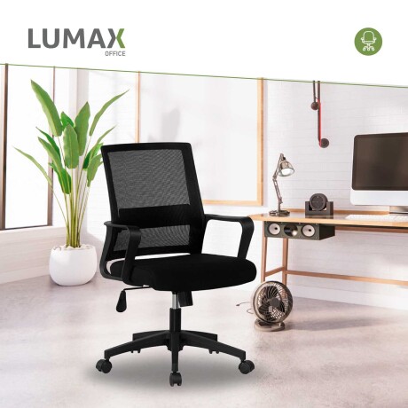 Silla de Escritorio Oficina Lumax Ryan Negro/Blanco