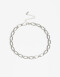 Collares Cortos Metal Collar Corto Metal Eslabones Plateado - Plateado Rodio