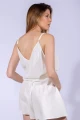 Top con puntilla Blanco