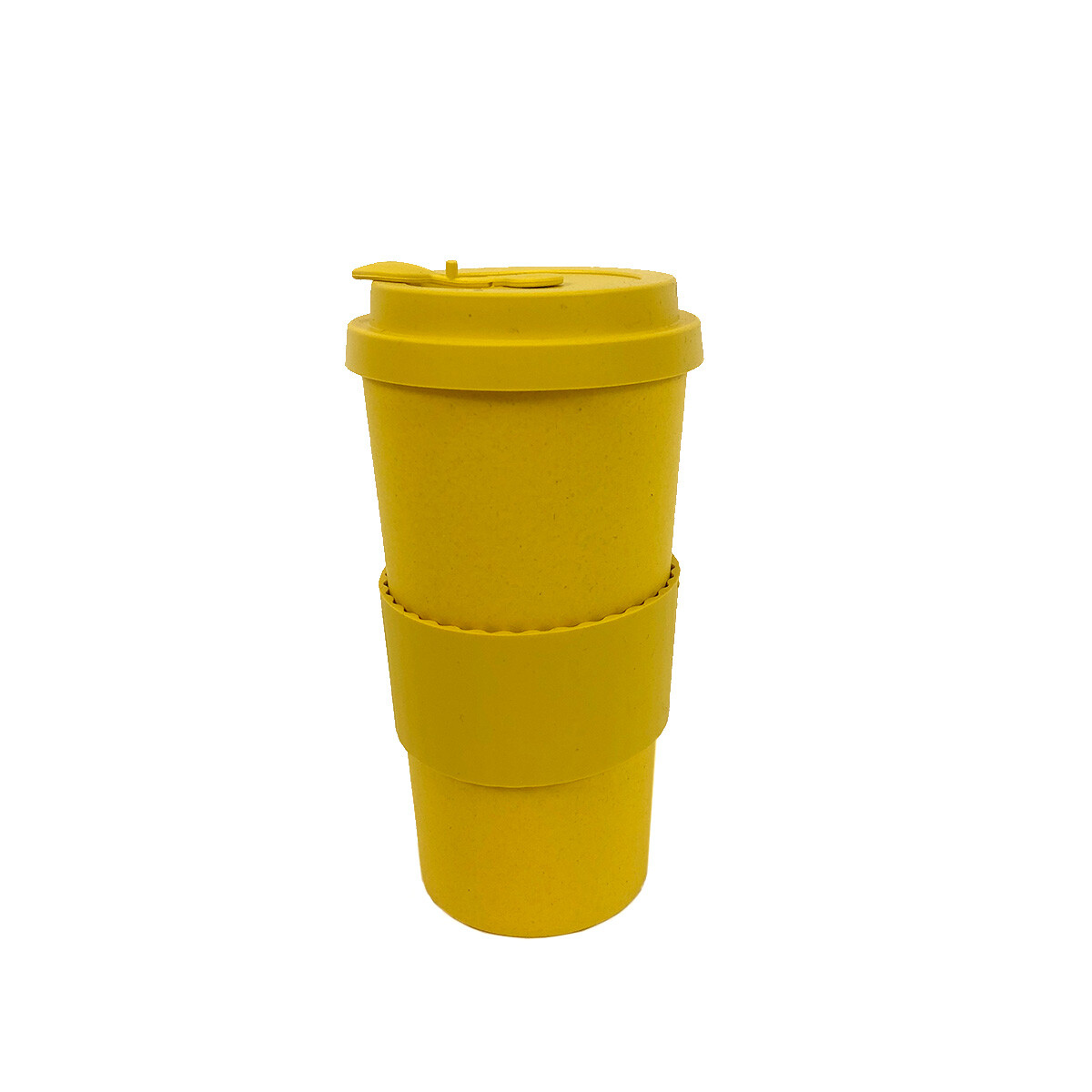 Vaso Con Agarre De Silicona - Amarillo 