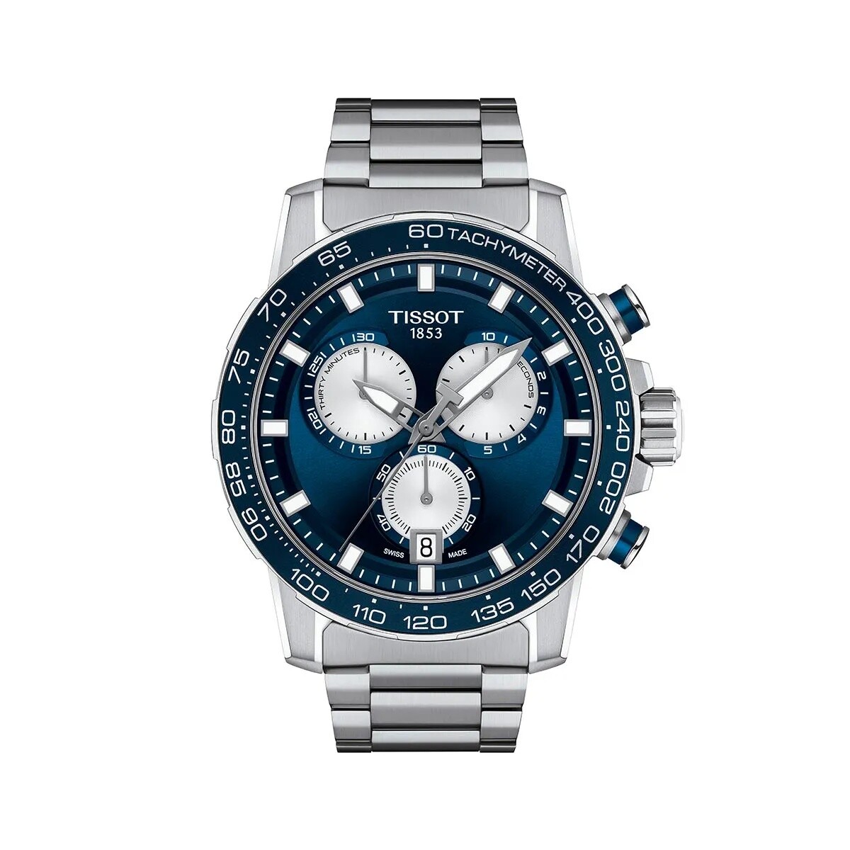 Reloj Tissot Supersport Chrono T1256171104100 Para Hombre De Acero 