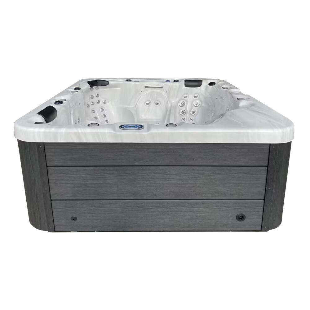 SPA HIDROMASAJE DE EXTERIOR PARA 6 PERSONAS COLOR GRIS C/COBERTOR NEGRO Spa Hidromasaje De Exterior Para 6 Personas Color Gris C/cobertor Negro